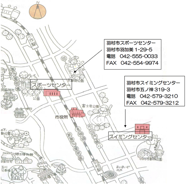 羽村市スポーツセンター・スイミングセンター所在地